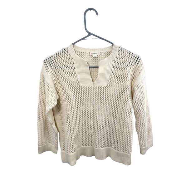 J.CREW Other - J.crew Crewcuts Cream Cotton Sweater 12 Girls Ivory Pullover Vneck Summer